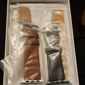 Elegant Leather Watch Bands - Black and Brown